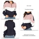 thumbnail image 5 of Jersey con cuello con cremallera Diseño de bloques de color Sudadera informal suave y cómoda con media cremallera Jersey de manga larga para mujer, 5 of 6