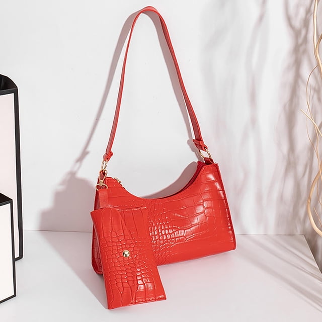 One Shoulder Crossbody Bag Leather Large Capacity Multi Compartment Women Bag