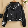 thumbnail image 2 of Aayomet Girl's Hoodie Tie Dye Letter Print Long Sleeve Sweatshirt Casual Pullover Tops (Black, 8-9 Years), 2 of 6