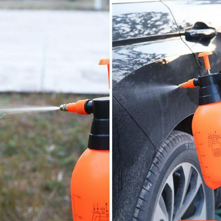Manual Garden Sprayer, Lawn Pressure Pump Sprayer Bottle With Adjustable  Nozzle Orange 2L 