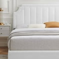 thumbnail image 5 of Platform Bed Frame, Queen Size, Velvet, White, Modern Contemporary Urban Design, Bedroom Master Guest Suite, 5 of 10