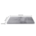 thumbnail image 3 of Alfombrilla de baño antideslizante de terciopelo suelo suave alfombra de ducha decoración de Color sólido alfombras de baño hogar dormitorio pie felpudo gris Inevent HA012300-02, 3 of 7