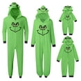 Christmas Pajamas for Family Christmas Pjs Matching Sets Adult Unisex Green Fleece Onesie