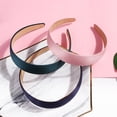 thumbnail image 6 of Naierhg 3cm Wide Hair Hoop Solid Color Cloth Wrapped Headband Soft Touch Hairband Versatile Hair Accessories Pink, 6 of 7