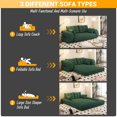 thumbnail image 4 of Human Dog Bed, Lazy Sofa Couch, 78.7" Multi-Functional Foldable Sofa Bed, 3-in-1 Teddy Fabric Foam-Filled Sleeper Sofa Bed for Living Room,Guest Bed,Playroom,Green, 4 of 24