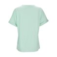 thumbnail image 5 of Gibobby Camisetas Mujer Manga Corta Camiseta manga corta con cuello en V y botón color sólido informal a la moda para mujer(Verde,G), 5 of 5