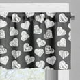 thumbnail image 3 of Ambesonne Valentine's Day Window Valance, Modern Hearts Art, 54" X 18", Dark Blue Grey and White, 3 of 5