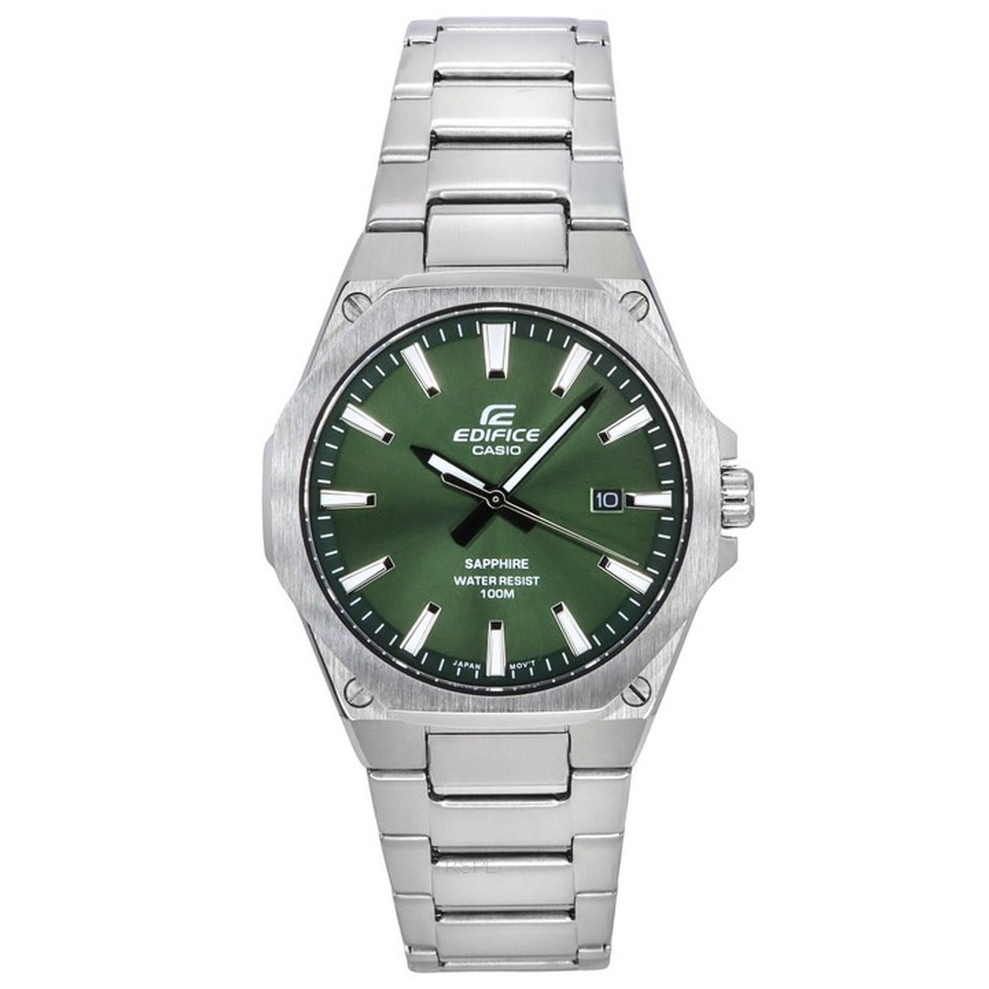 Casio Edifice Sapphire Crystal Analog Stainless Steel Green Dial