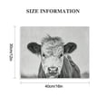 thumbnail image 3 of Orinice  Sylvie Baby Calf, Farm Animal Print Black and White Portrait Framed Canvas Wall Art, Natural,  16x12in, 3 of 6