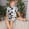 thumbnail image 4 of Fotbe Doodle Cute Cat Pijama Estampada de 2 Piezas para Niños – Ropa de Dormir de Manga Corta Cómoda para Niños y Niñas, Camiseta y Shorts de Algodón-Medium, 4 of 6