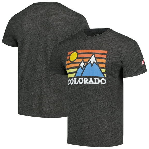 Men's League Collegiate Wear Heather Charcoal Colorado Buffaloes Hyper Local Victory Falls Tri-Blend-T-Shirt