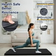 thumbnail image 5 of BETISEF 3'x6'x2'' Thick Folding Gymnastics Mat Aerobics Stretching Yoga Mats Black, 5 of 7