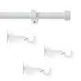 thumbnail image 5 of Threadmade Serena Single Curtain Rod with Contemporary Cap Finial, White - 32"W x 78"L, 5 of 6