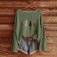 thumbnail image 4 of Fancifize Womens Boat Neck Sweater Casual Soft Lightweight Fashion Print Pullover Top Long Sleeve Dressy Shirt Fall Winter Loose Outfits, 4 of 4