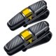 thumbnail image 1 of Paquete de 2 soportes para gafas para parasol de coche, montura para gafas de sol con clip para tarjeta de billete, negro + dorado, 1 of 5