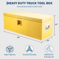 thumbnail image 3 of QinaQin Baúl para herramientas de trabajo pesado, cofre con doble palanca hidráulica y almacenamiento seguro resistente al clima, ideal para batea de pickup, garaje o taller, 3 of 7