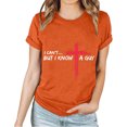 thumbnail image 2 of Kayannuo Blouses pour Femmes Liquidation T-Shirts pour Femmes Saint-Valentin T-Shirts de Pâques pour Femmes Imprimé Lettrage Col Rond Manches Courtes Haut Manches Courtes Col Rond Haut/chemise, 2 of 5