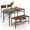 Brown, variant on Giantex Space-saving Dining Table Set for 4, Industrial Rectangular Table w/ 2 Chairs, 1 Bench, Storage Racks