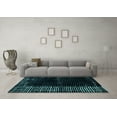 thumbnail image 3 of Ahgly Company Indoor Square Abstract Light Blue Modern Area Rugs, 6' Square, 3 of 4