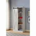 thumbnail image 5 of Furniture of America Ezzi Farmhouse Wood Sliding-Door Wardrobe in White Oak, 5 of 7