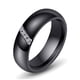 thumbnail image 1 of Jumpingount Anillo de circón de cristal Superficie lisa Anillos de bucle de cerámica Accesorio de moda Mujeres Compromiso de boda Regalos de Type3 NO3, 1 of 6