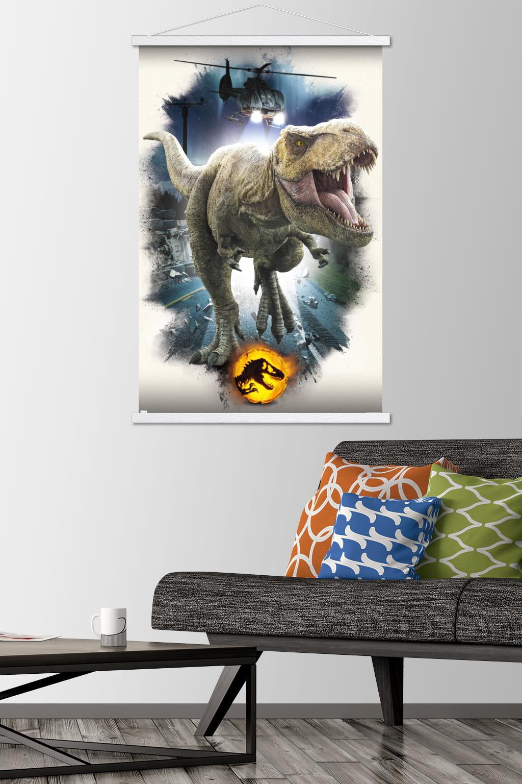 Jurassic World: Dominion - T. Rex Focal Wall Poster with Magnetic Frame, 22.375" x 34"