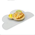 thumbnail image 1 of Juego de 2 manteles individuales de silicona aptos para uso alimentario para bebés (gris azulado), 1 of 3