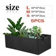 thumbnail image 3 of CNKOO 1/5PCS Rectangular/ Large Capacity Black Plants Growing Bag for Plants Flowers Vegetables Pots, 3 of 11