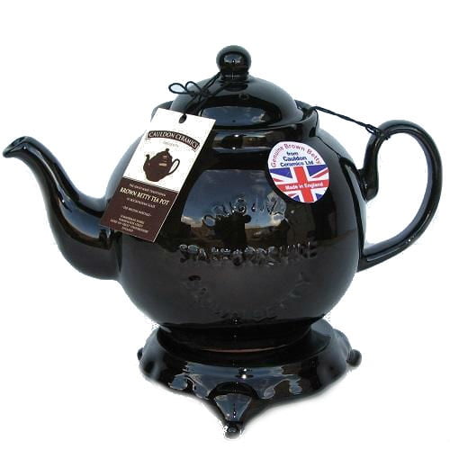 4 Cup Brown Betty Teapot with Logo and Trivet