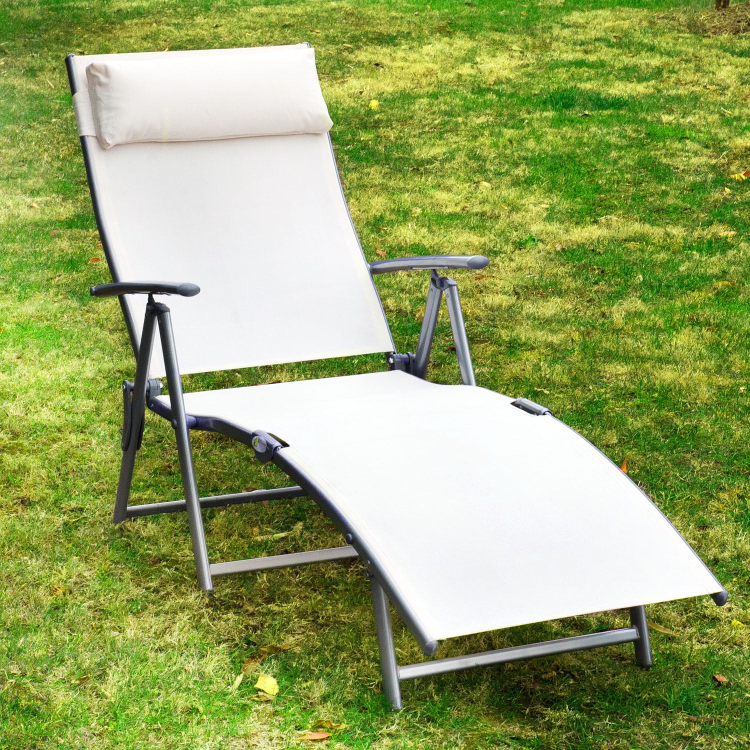 Camping Chair Costway Oversize Folding Chaise Lounge With
