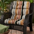 thumbnail image 2 of Greendale Home Fashions Outdoor 44'' x 22'' High Back Chair Cushion, Brick Stripe, 2 of 8
