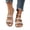 Coffee, variant on Samdudou Plus Size Slip On Sandals for Women Double Band Woven Slides Braided Texture Flat Jute Style Sole Minimalist Open Toe Footwear for Vacation