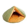 thumbnail image 3 of Cama cueva para mascotas, cama para gatos, portátil, cálida y acogedora para invierno, caseta gruesa para cachorros para interiores S, 3 of 9