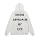 thumbnail image 3 of MHFRRA Sudadera con Capucha Antisocial con Frase Sarcástica y Divertida Que No Es Amigable Blanco, 3 of 3