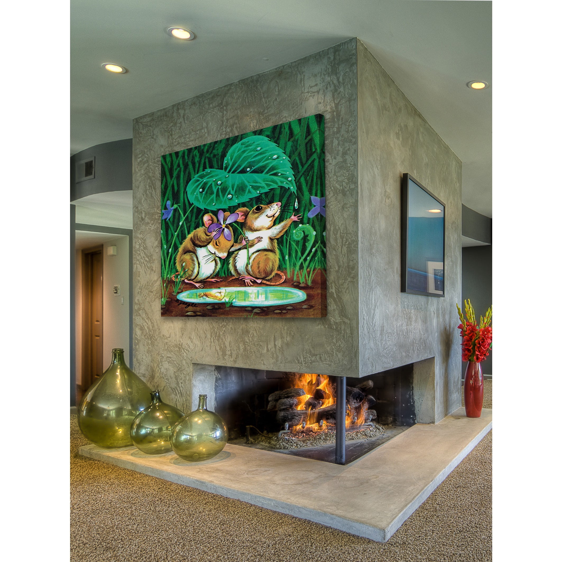 Marmont Hill "Sweet Mouses" by Curtis Painting Print on Canvas