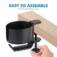 thumbnail image 4 of serony Support de Bureau en Alliage d'Aluminium pour Écouteurs Portable Élégant Rotatif Robuste Sac à Main Porte-Gobelet, 4 of 6