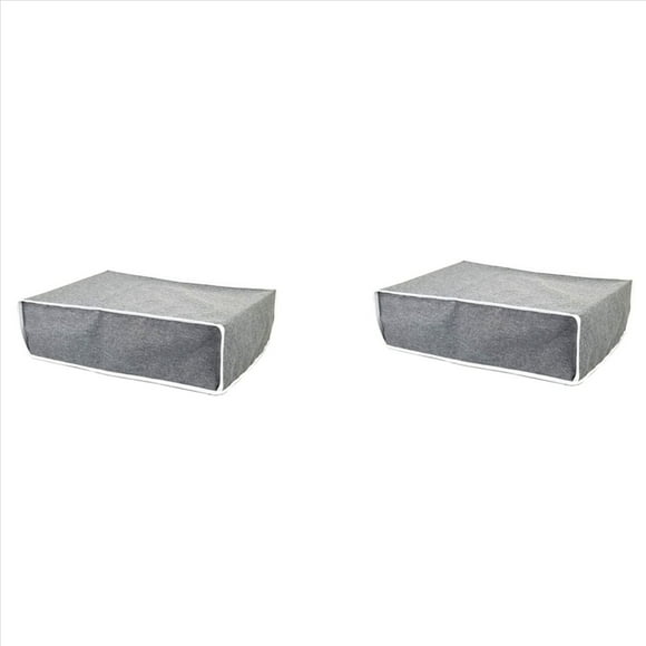 2X Cubierta Horizontal de Estilo Simple para Consola de Protector de Cubierta A Prueba de Polvo para Accesorios para Juegos, Gris