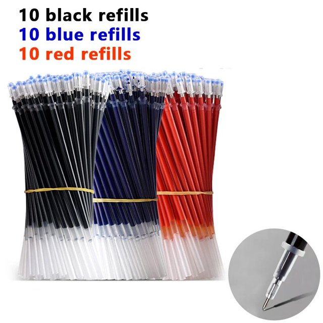 Senbaida Gel Pen Set, Ballpoint Needle Tip Pen, with Mix Refill, Bullet Tip, 0.5 mm, Assorted Ink Colors, 30 Count