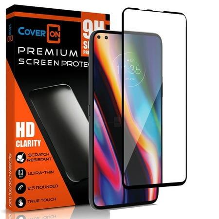 CoverON Motorola Moto One Fusion Plus Screen Protector Tempered Glass - 98% full Coverage 9H Scratch Resistant - HD Clear