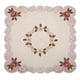 thumbnail image 1 of Mantel de comedor Jadeshay Bordado con flores rojas Cuadrado de 130 cm, 1 of 8