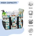 thumbnail image 5 of Cartoon Dinosaur in Car Reusable Grocery Bags with Handle Side Pocket Waterproof Shopping Portable Tote, 5 of 8