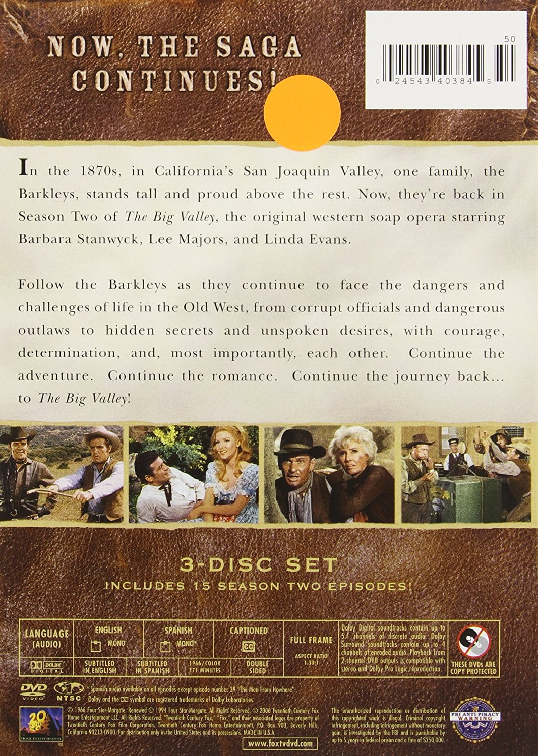 The Big Valley: Season Two Volume 1 (DVD) - Walmart.com