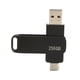 thumbnail image 5 of Memoria USB Para Teléfono, C 2 En 1, Portátil, Giratoria, De Metal, Impresora 4620, Tipo USB 3.0, Unidad Flash Para Tabletas, Almacenamiento De Imágenes, Color Negro, 256 GB, 5 of 7