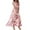 #0214-Pink, variant on Womens Chiffon Floral Long Dress Summer Ruffle Short Sleeve Maxi Dress V Neck Flowy Boho Beach Party Dresses