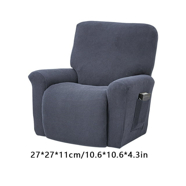 Stretch Recliner Chair Slipcover Elastic Full Coverage Solid Color Sofa Cover Replacement for LAZBOY, Carbon Grey