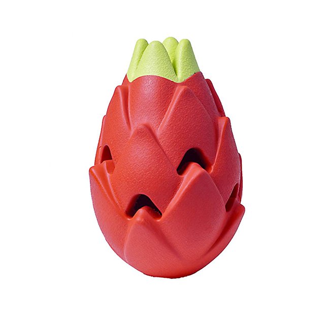 Juguete interactivo para molares de mascotas con agujeros de fuga para perros pequeños, juguete masticable de goma no tóxico