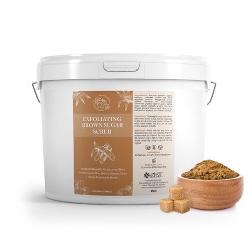 Exfoliating Brown Sugar Scrub - Unscented (No Essential Oil) 128oz
