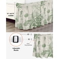 thumbnail image 3 of Sage Green Starfish Wrap Around Bed Skirts for California King Bed 16" Drop,Bed Skirt with Adjustable Elastic Belt Dust Ruffle Bed Valance for Bedroom Coastal Nautical Seahorse Conch Bed Frame Cover, 3 of 7