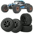 thumbnail image 4 of RC Wheels Tires, Black Eco-friendly Strong  4Pcs RC Tires, with 7Pcs Spokes for ZD Racing Desert Truck Car 1/10 Remote Control, 4 of 7