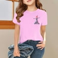 thumbnail image 5 of SXcggal Girls Short Sleeve Shirts Kids Summer Tops Crewneck Tees 3 13 Years Cute Fashionable Casual Girl Top, 5 of 6